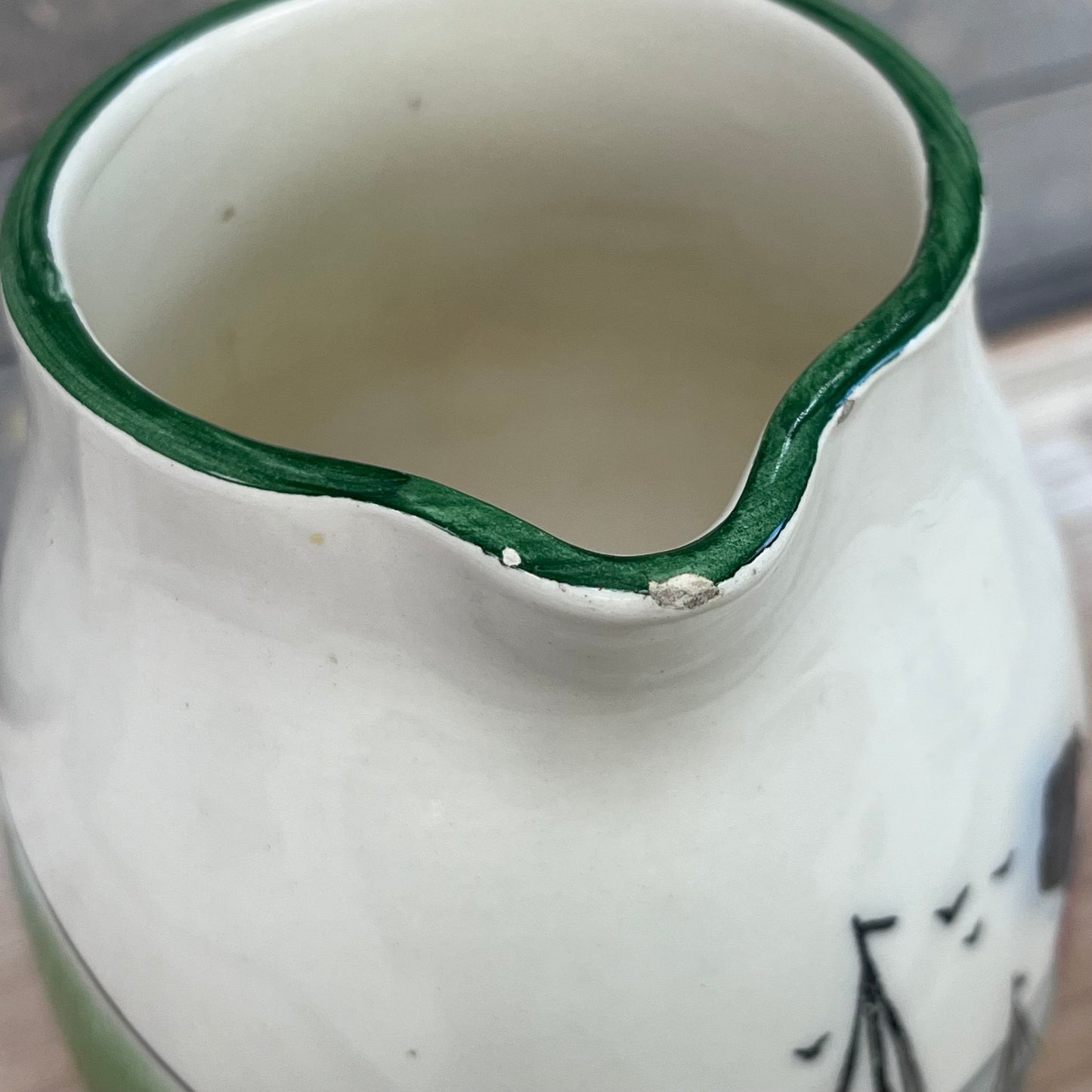 G.S. Zell Hand Painted Ceramic Pitcher