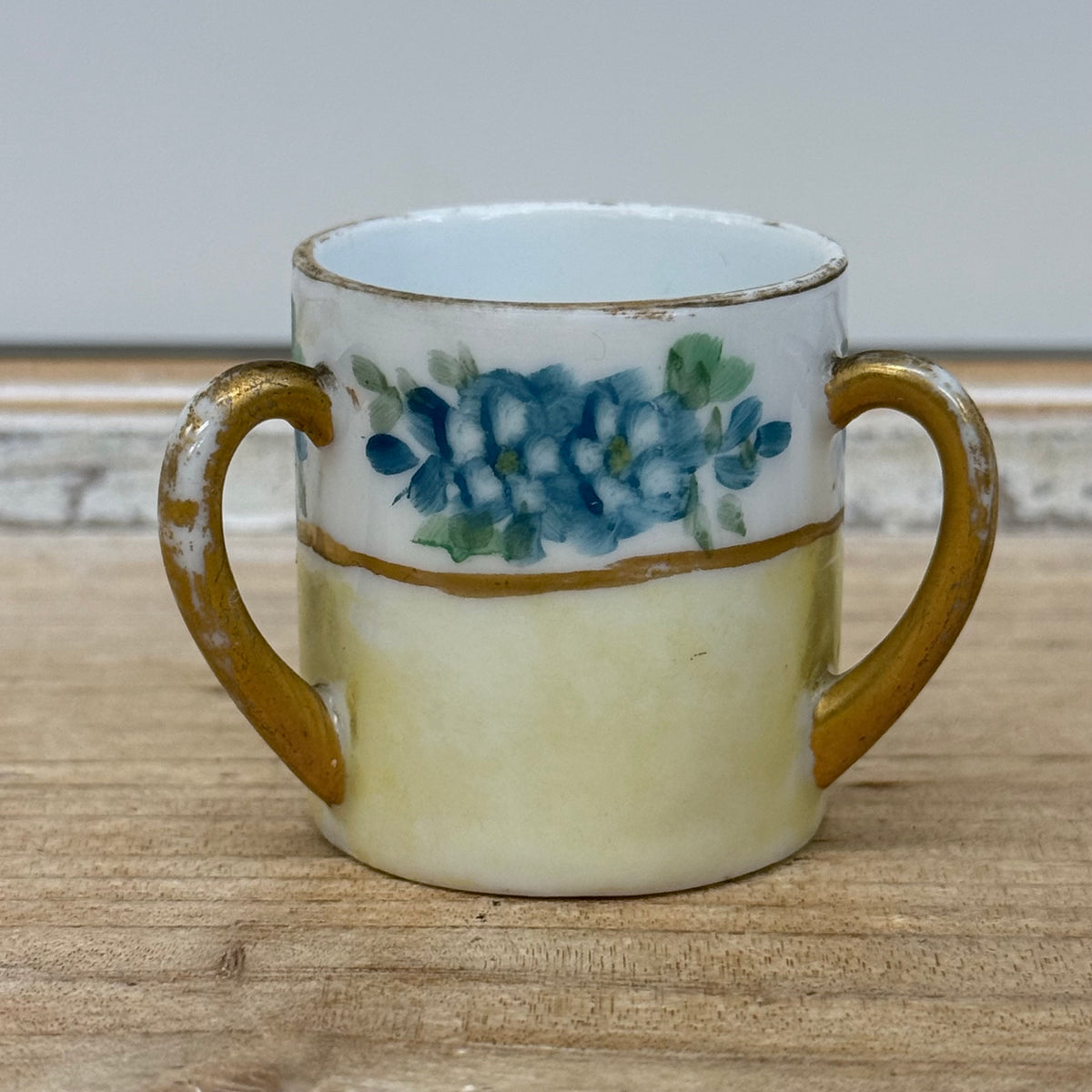 Jean Pouyat Limoges Teacup & Loving Cup Antique c.1900