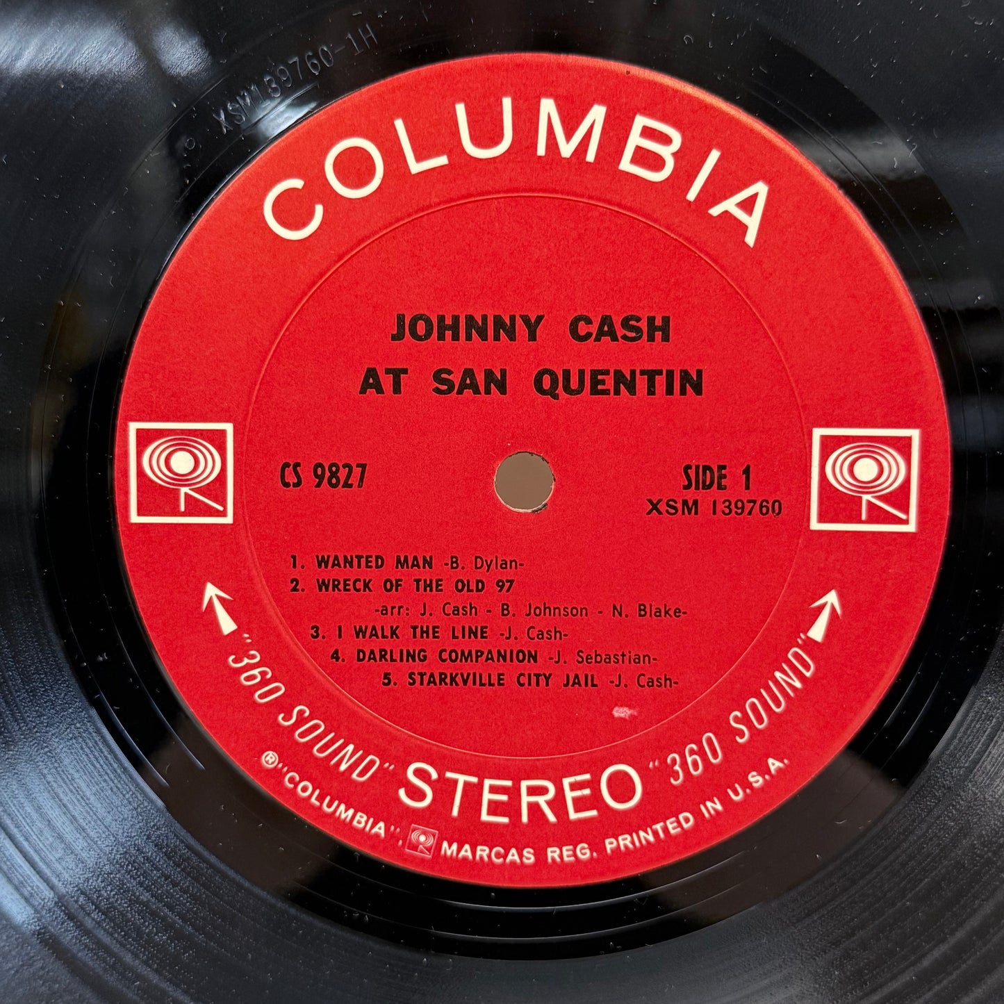 Johnny Cash At San Quentin Vinyl LP 1969 #CS9827