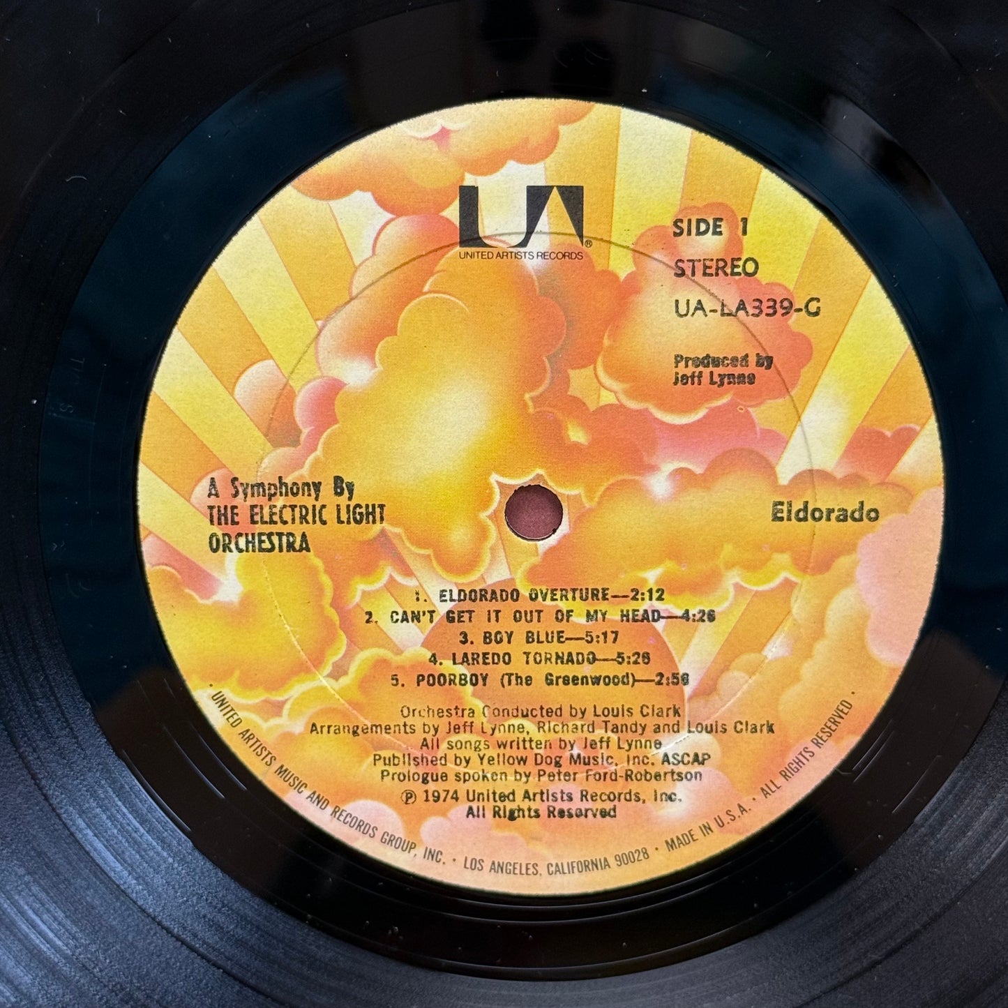 Electric Light Orchestra Eldorado Vinyl Record LP 1974