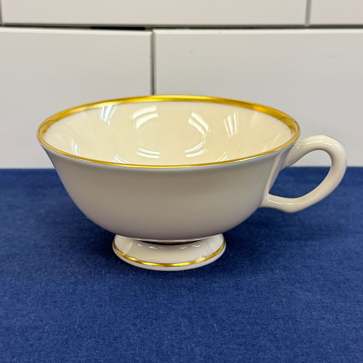 Lenox Mansfield Teacups & Saucers Set of 3 circa 1950