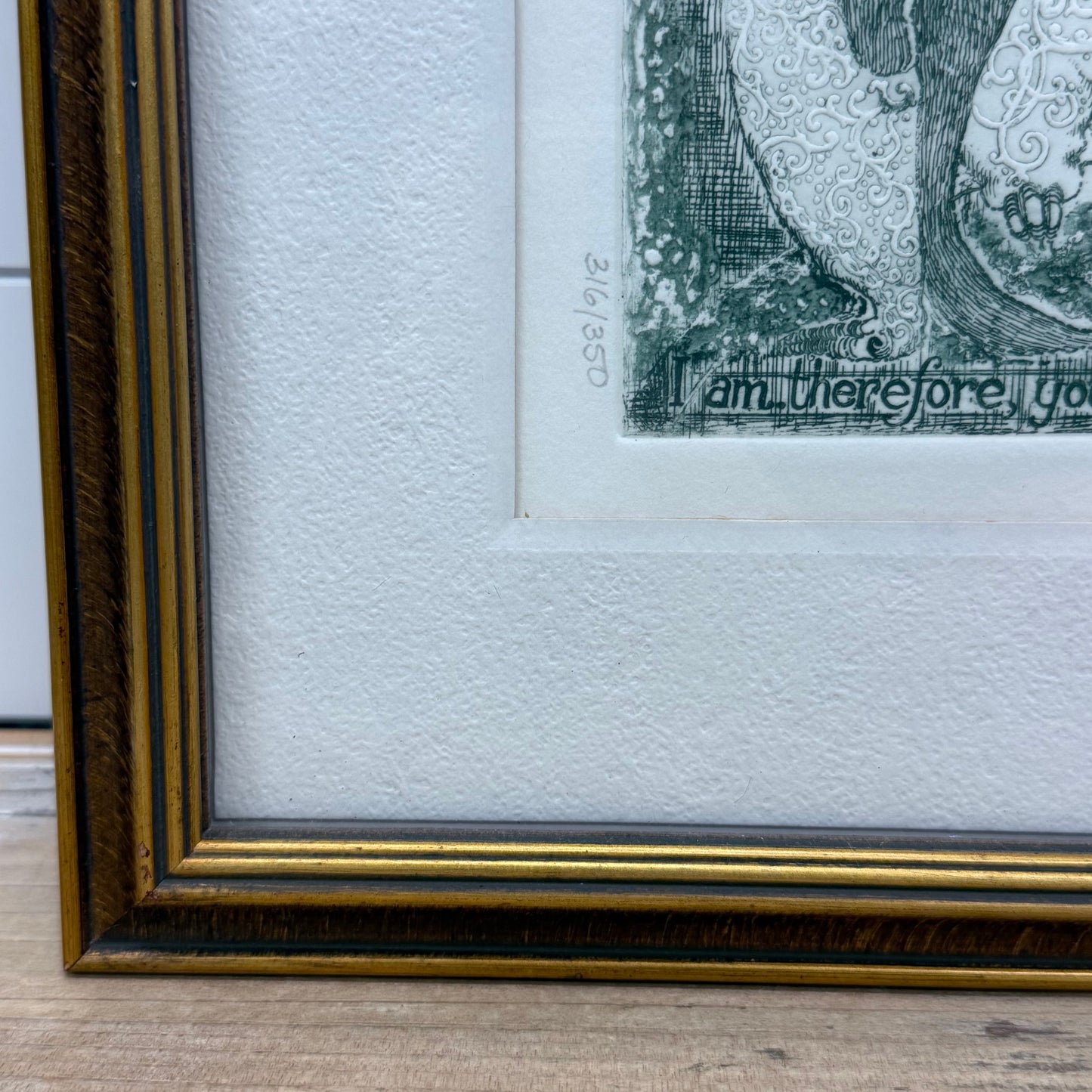 Carol Lummus I Am Therefore You're Not Rare Etching Signed 1982