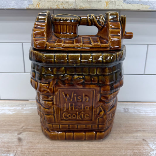 McCoy Wishing Well Cookie Jar, Glazed Ceramic