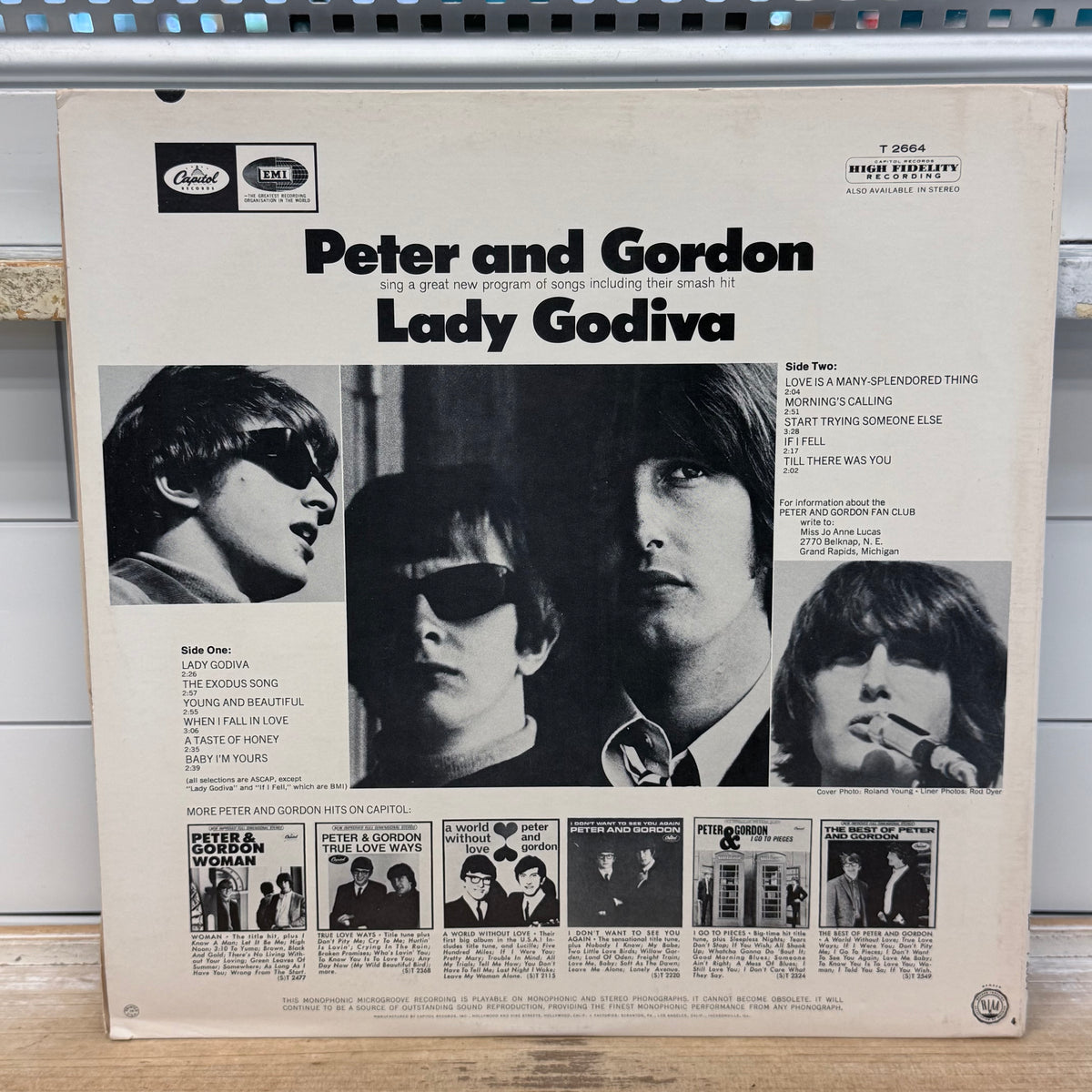 Peter and Gordon Lady Godiva Vinyl LP 1966 -T-2664