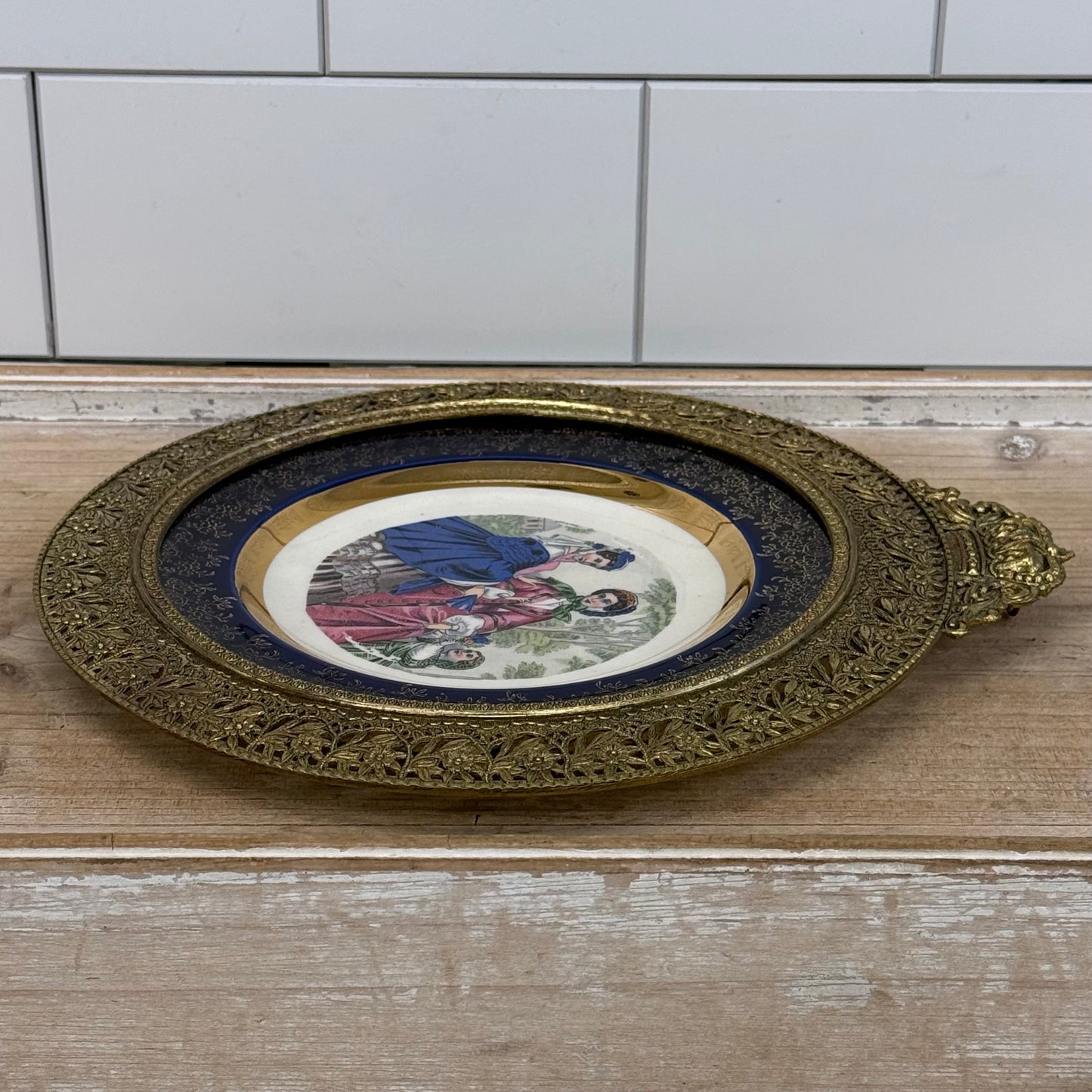 Salem China Victorian Plate Crown Wall Frame 1940s