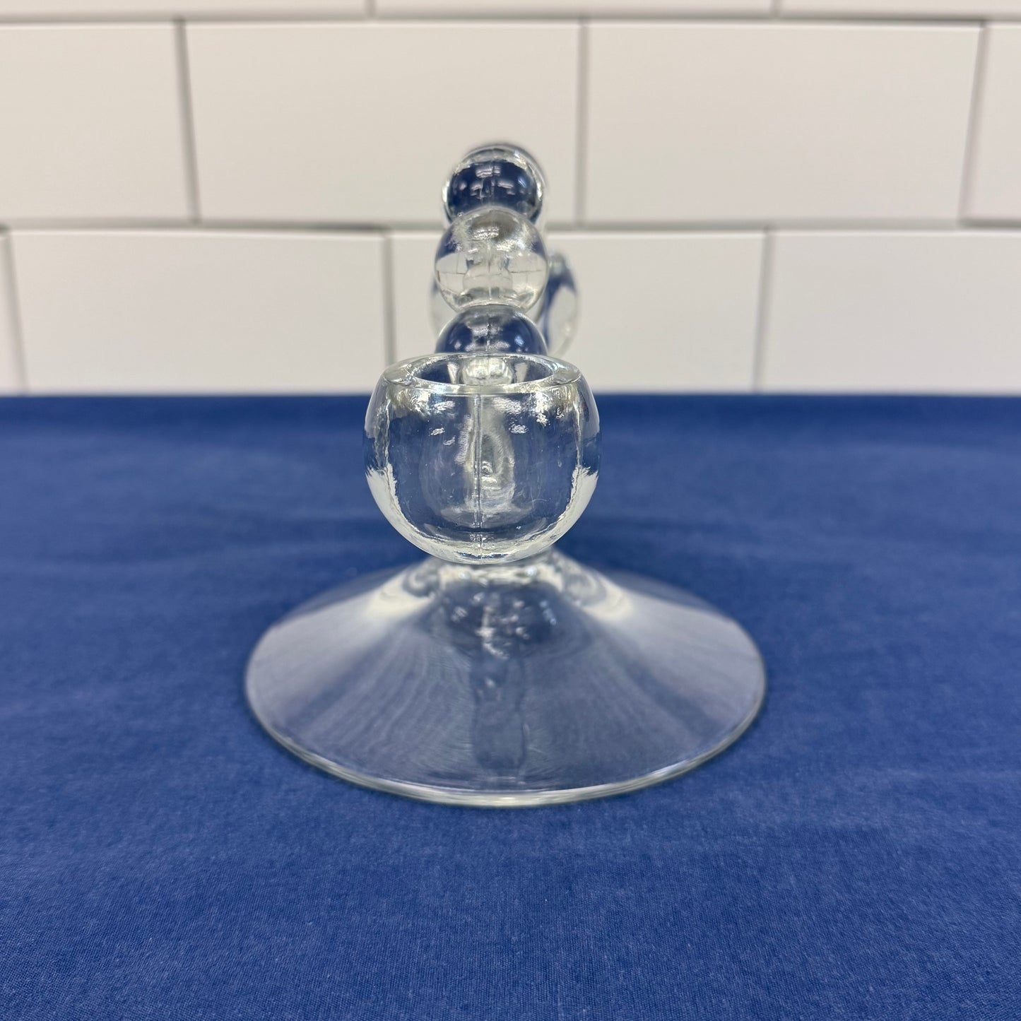 Imperial Candlewick Glass Candle Holder