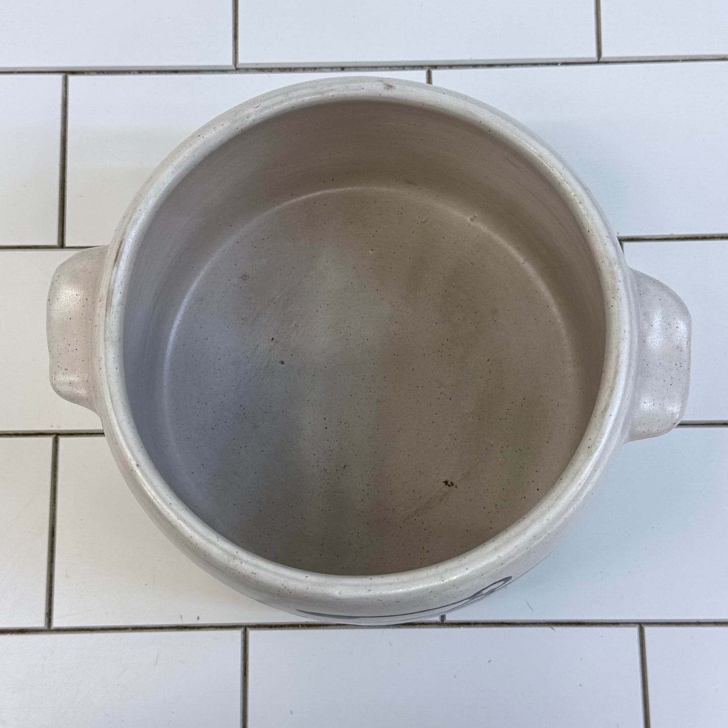 West Bend Stoneware Fork Lidded Kitchen Crock Canister 1970s