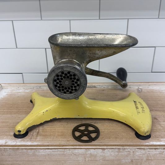 Enterprise No-Clamp Cast Iron Hand Crank Meat Grinder