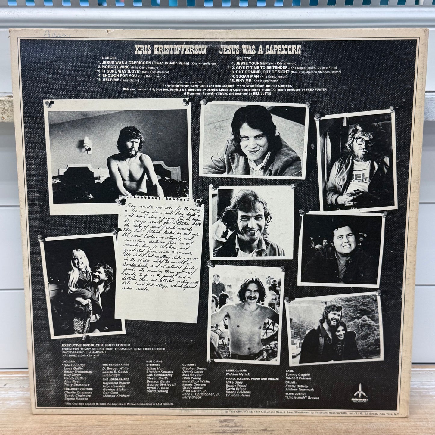 Kris Kristofferson Jesus Was a Capricorn Vinyl Record LP 1972 #KZ-31909