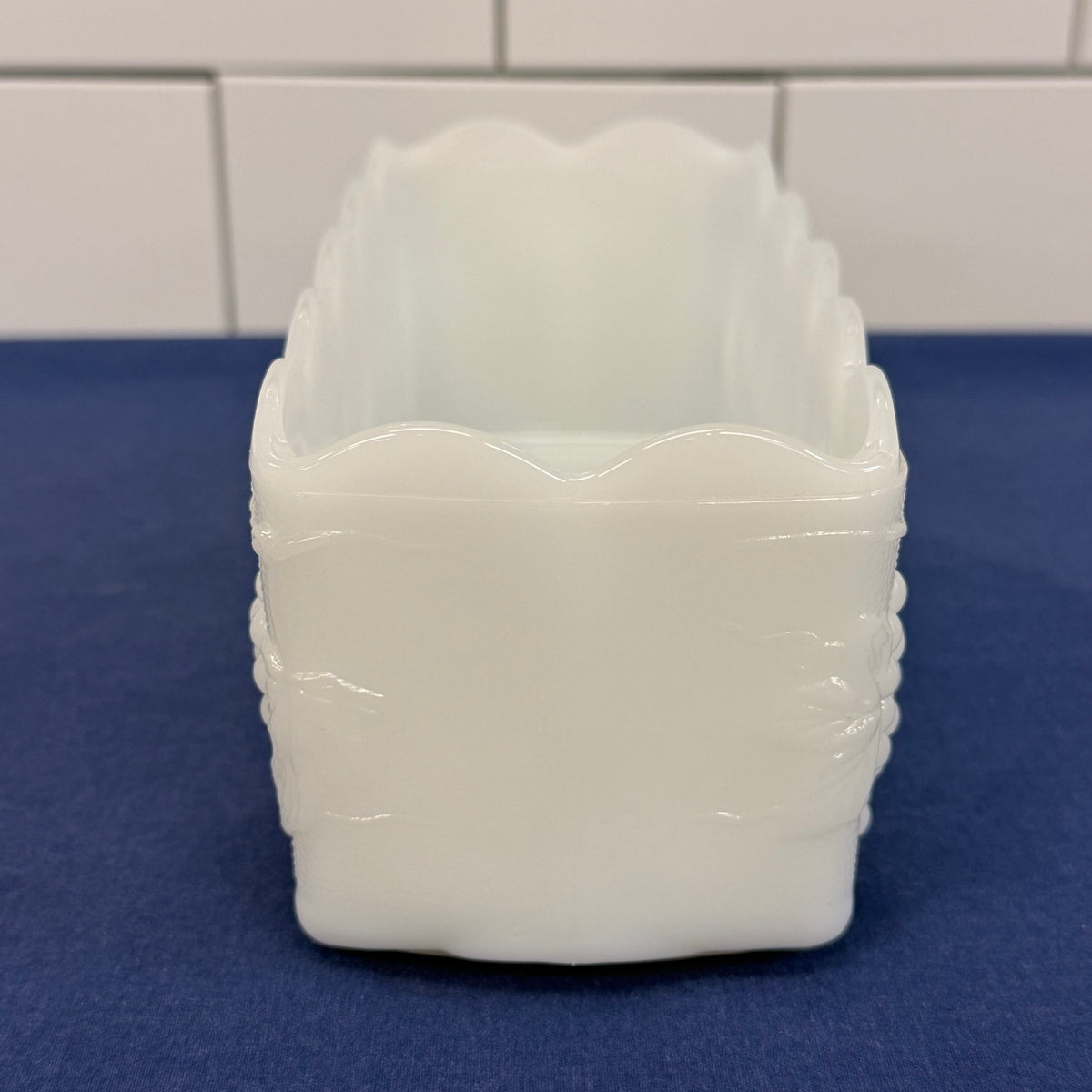 Anchor Hocking Fire-King Milk Glass Grape Vine Planter