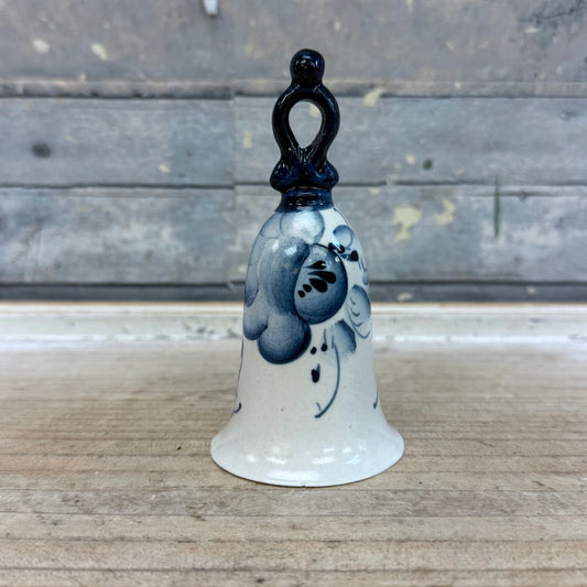 Hand Painted Gzhel Style Porcelain Bell
