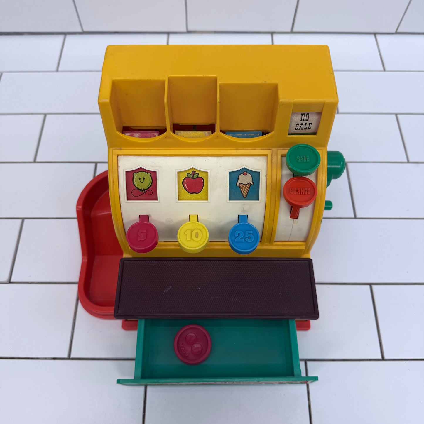 Vintage Fisher-Price Cash Register Toy 1974