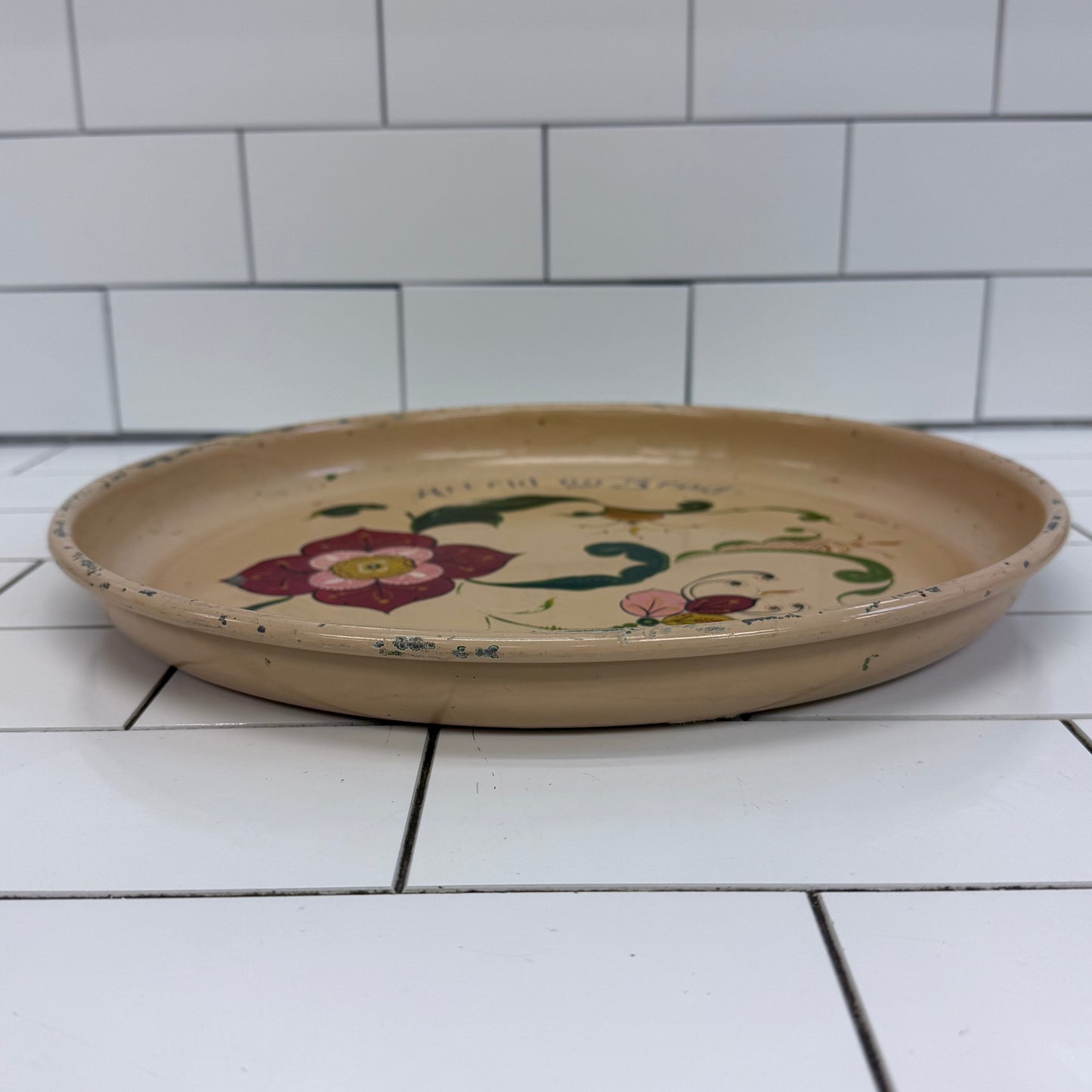 Rosemaling Tray Hand Painted Folk Art