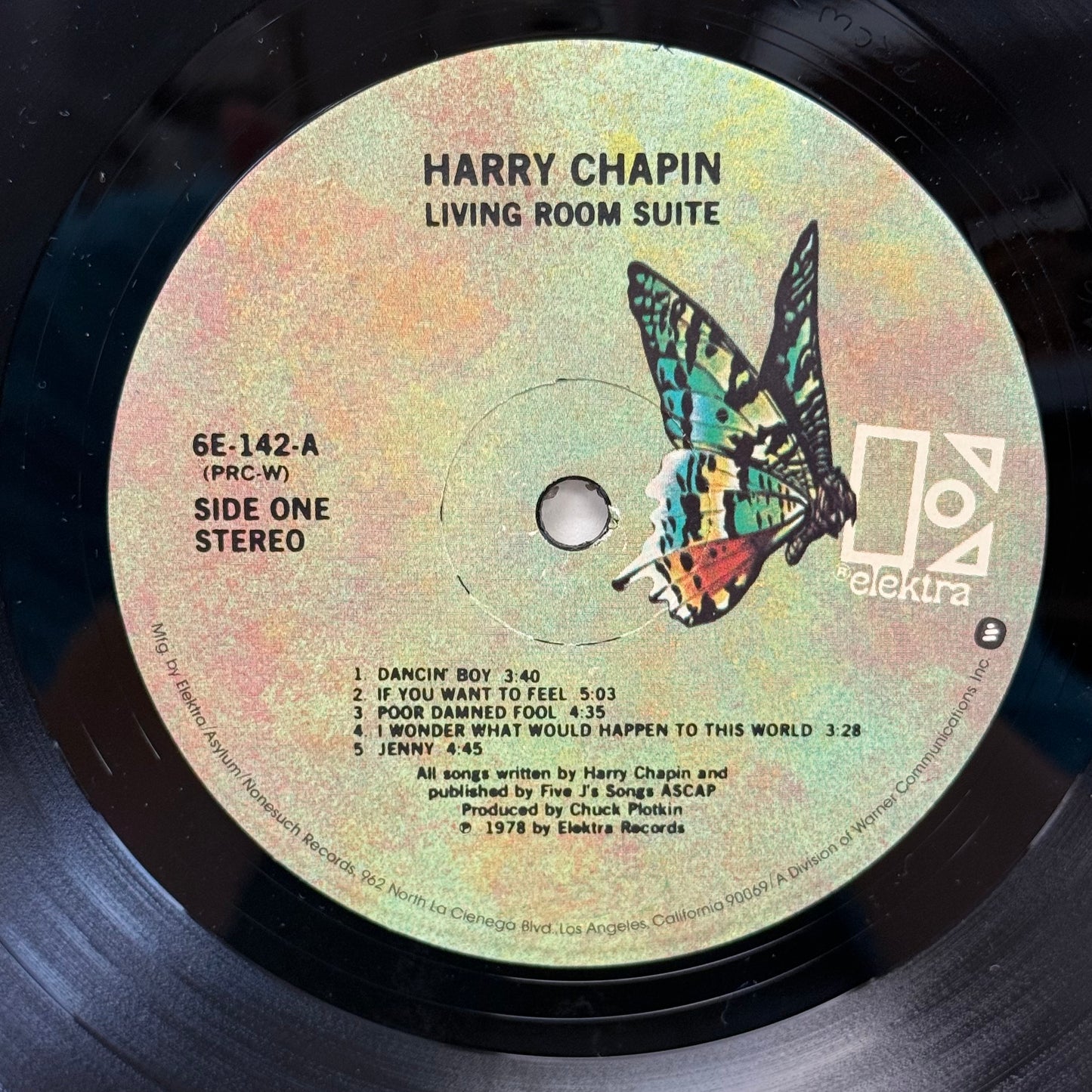 Harry Chapin Living Room Suite Vinyl Record LP 1978 #6E-142