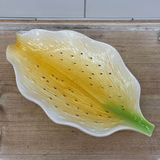 Pacific Rim Majolica Leaf Serving Dishes Set of 3