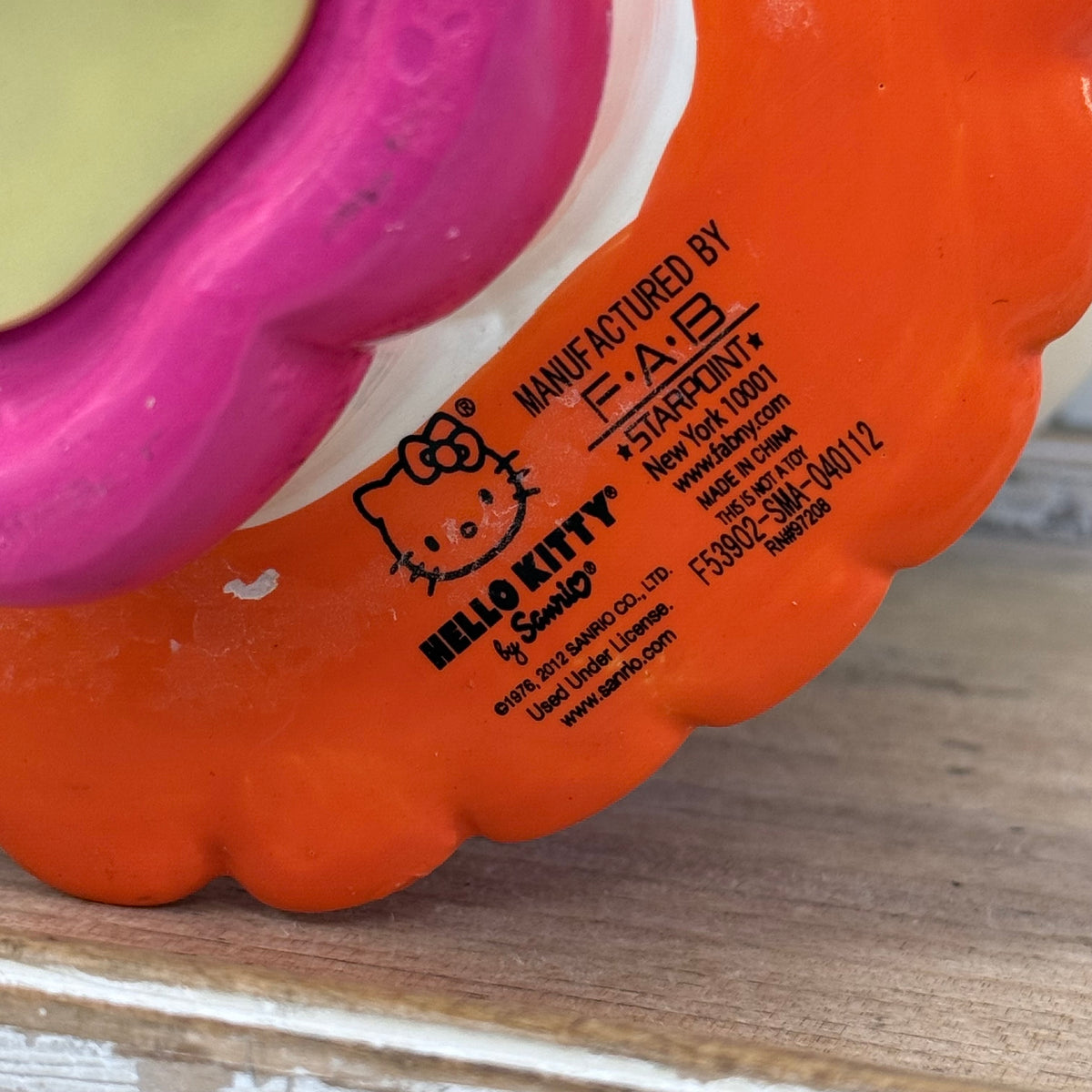 Hello Kitty Sanrio Figure Pink Orange Dress FAB Starpoint 2012