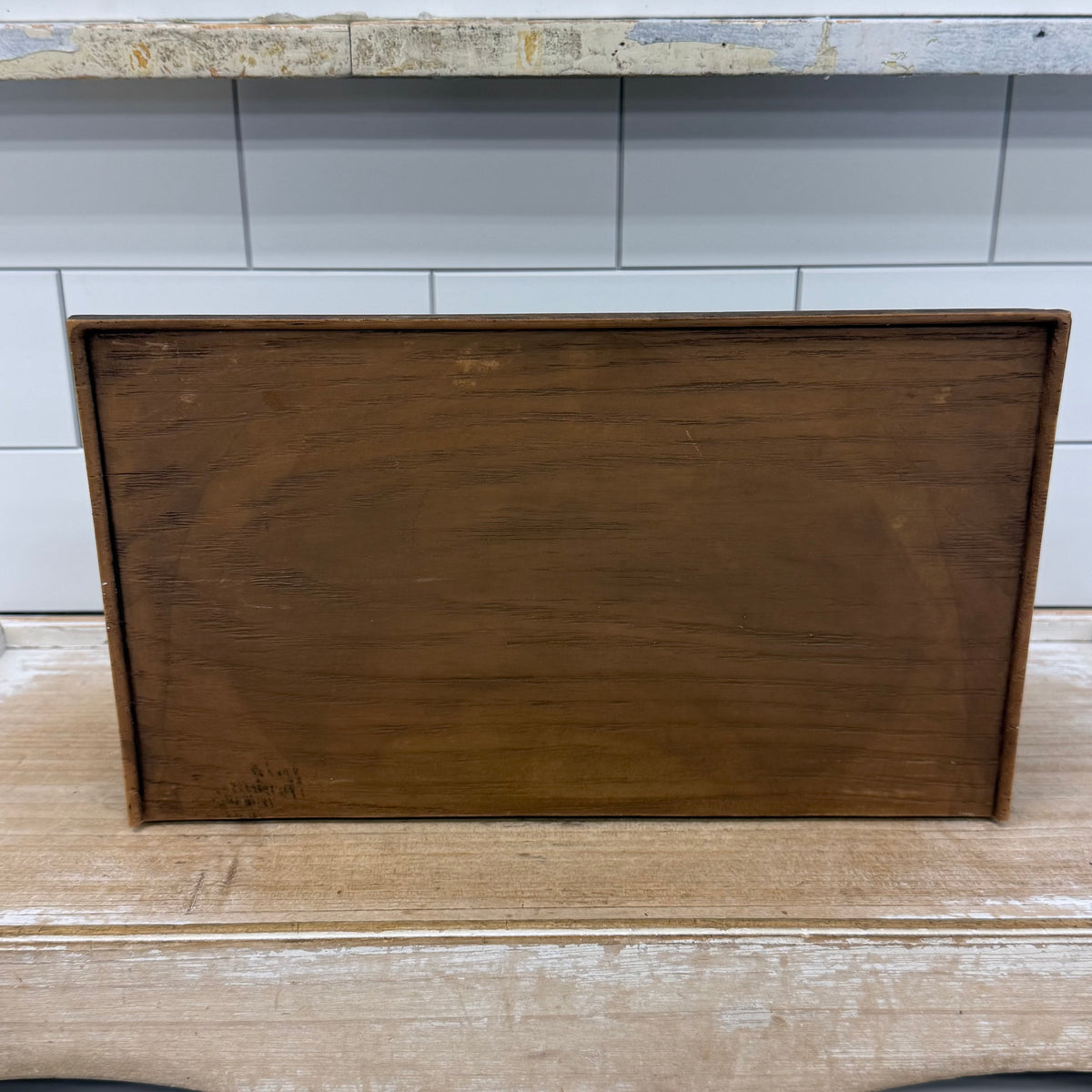 Vintage Lerner Carved Wood Floral Letter Mail Desk Organizer