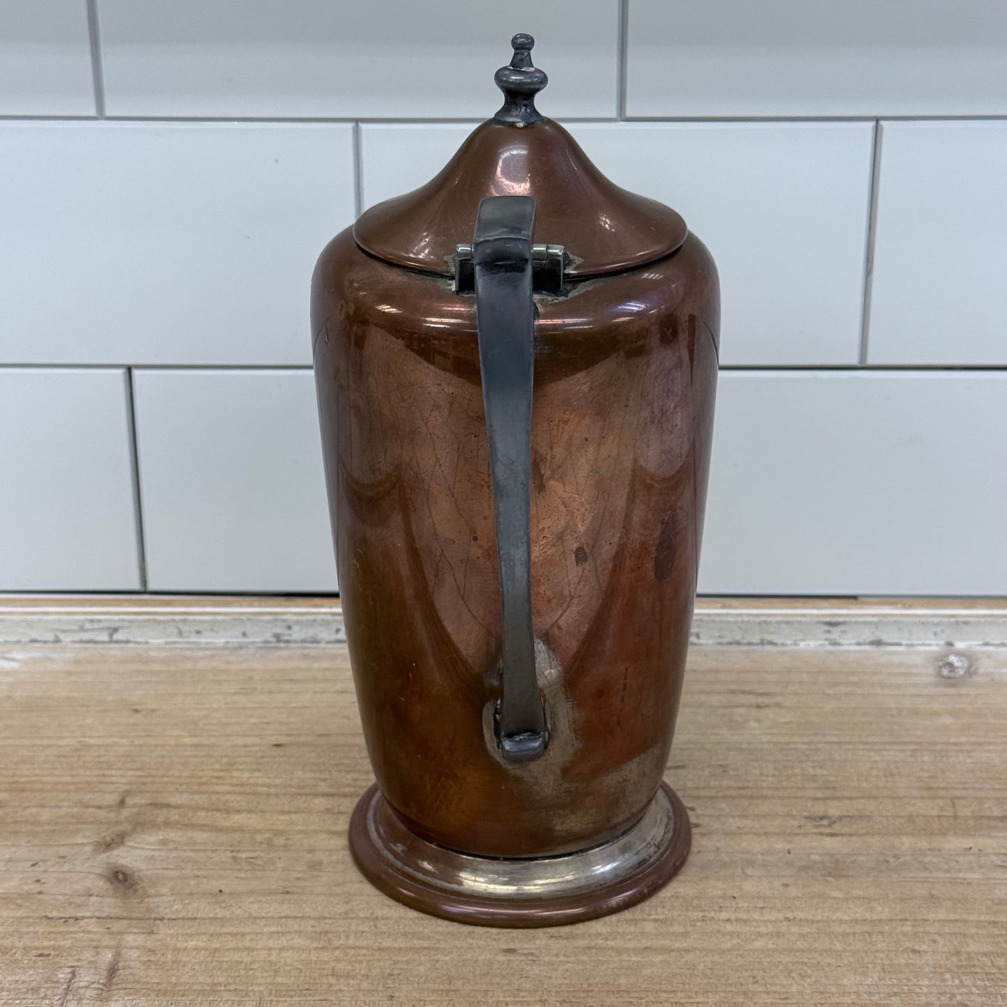 Taber & Tibbits Copper Silver plate Coffee Pot 1920s