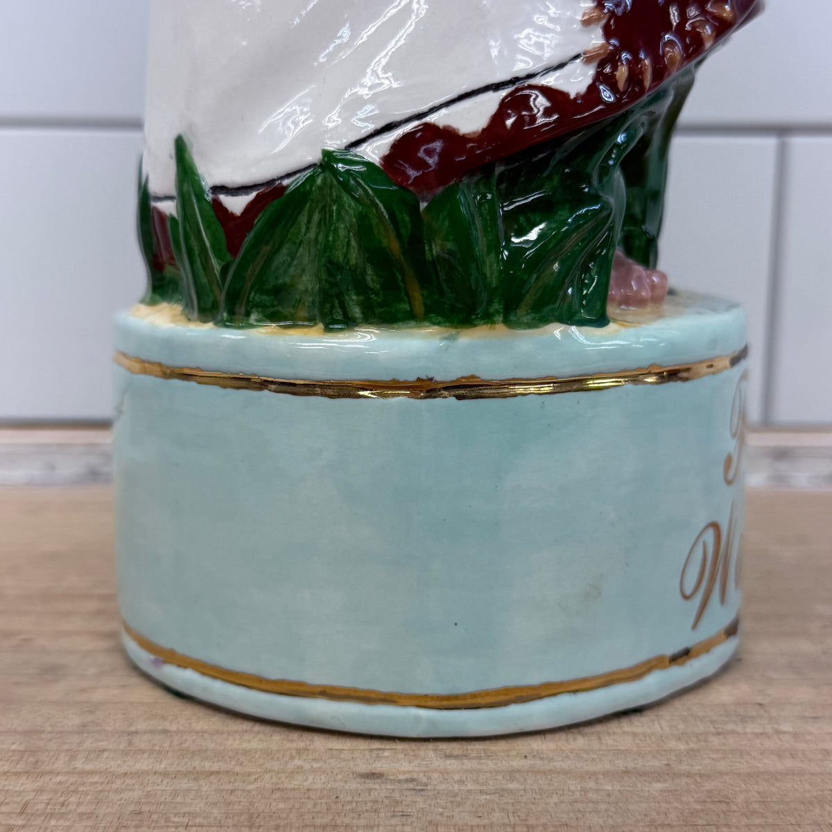 Fire Water Ceramic Figural Decanter R J Ceramics