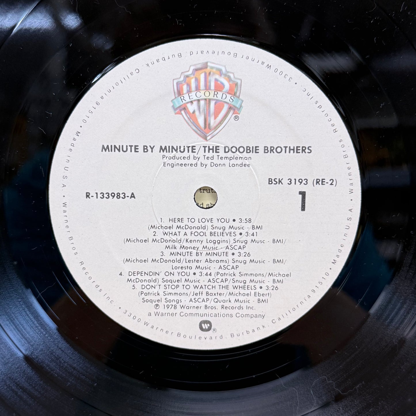 The Doobie Brothers Minute by Minute Vinyl Record LP 1978