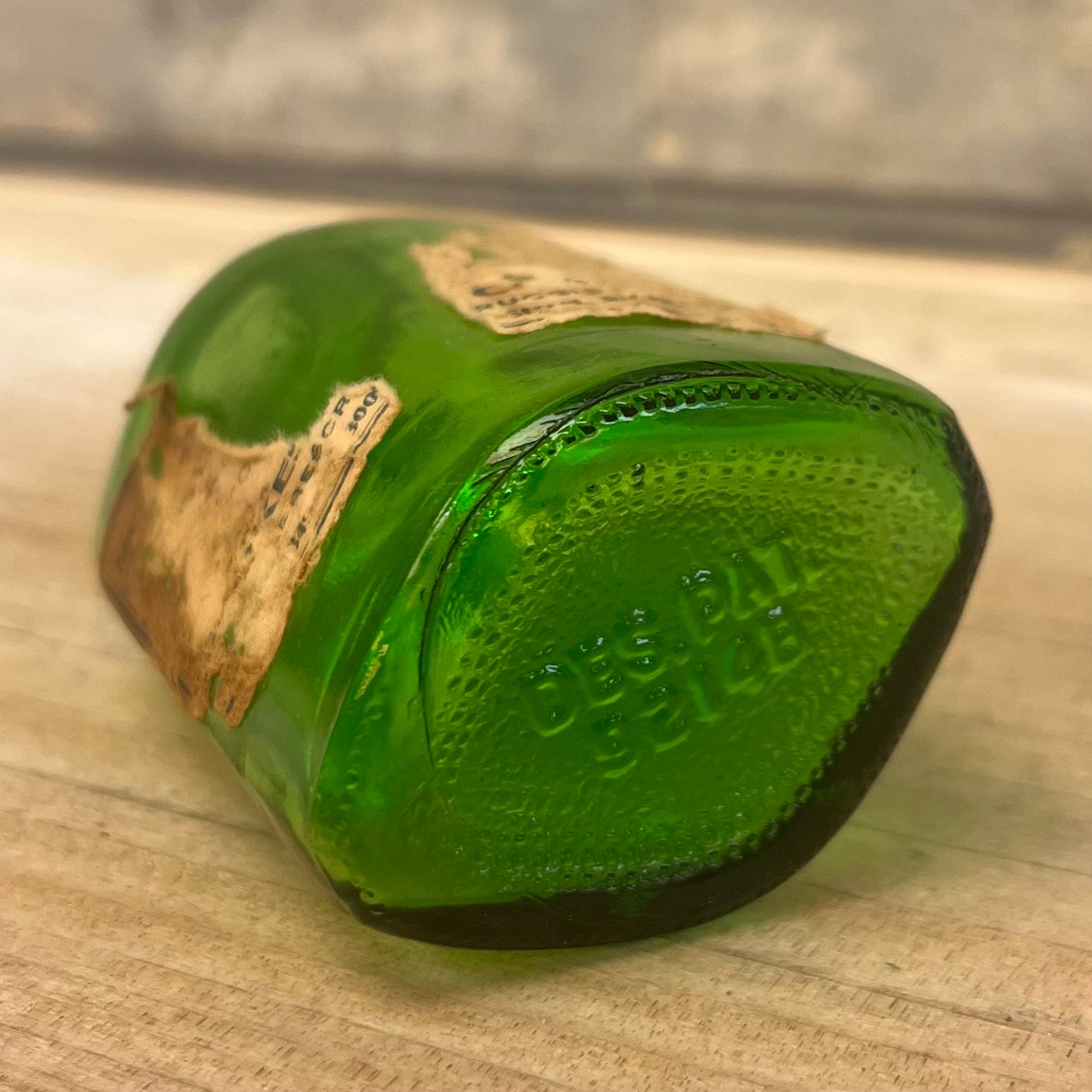 Green Glass Bottles, Lot of 4