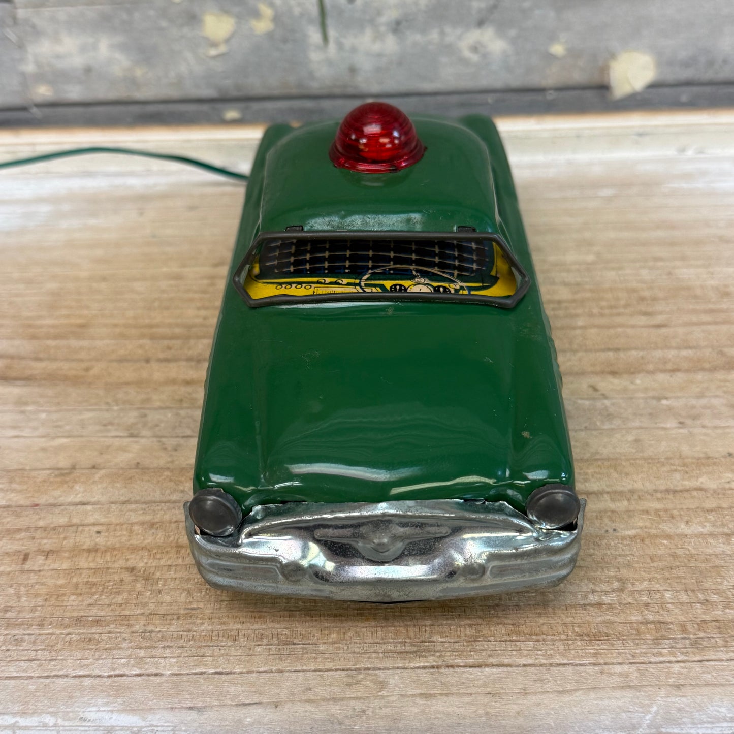 Marx Line Mar Battery Powered Police Car Tin Toy, 1950s