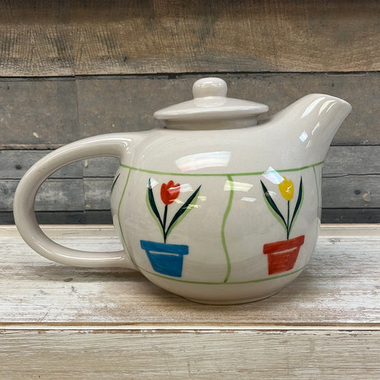 This End Up Ceramic Tulip Teapot