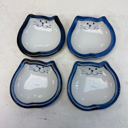 Takahashi Ceramic Cat Dipping Bowls, Set of 6