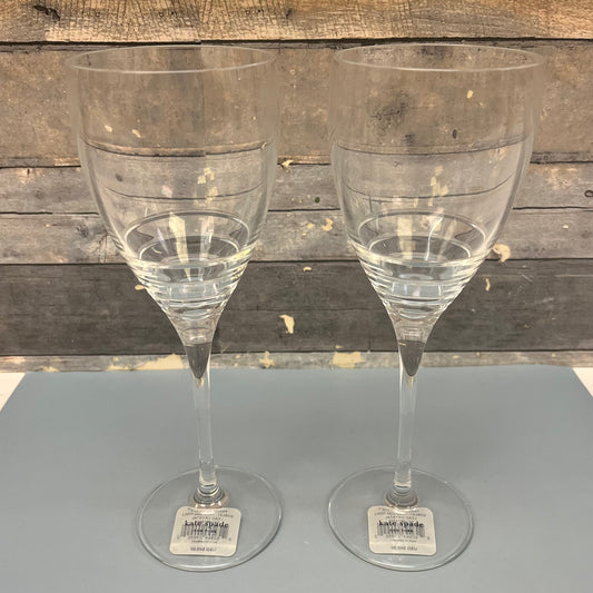 Kate Spade Lenox Percival Place Lead Crystal Goblets, Set of 2