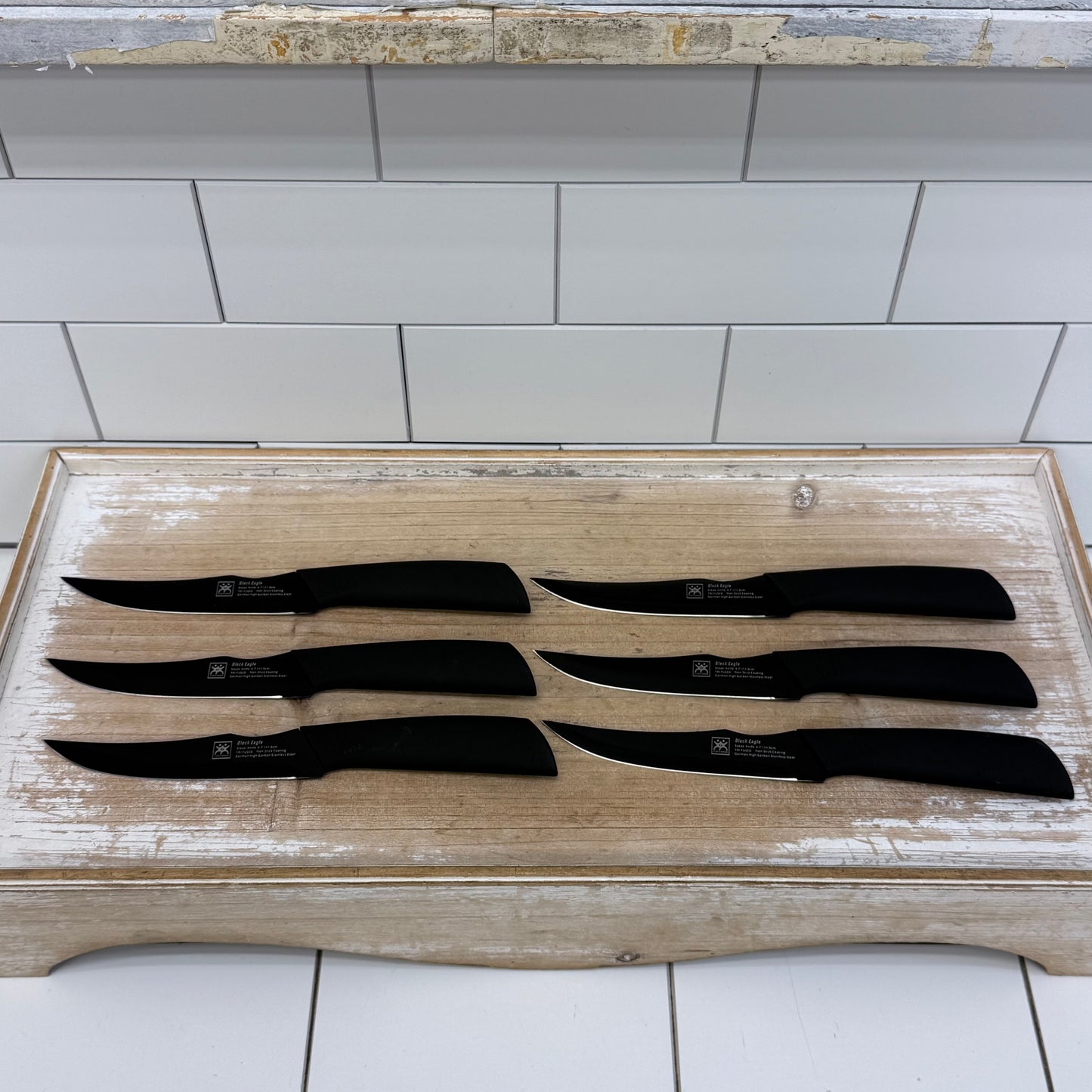 CuoCreate Steak Knives Set of 6 High Carbon Steel