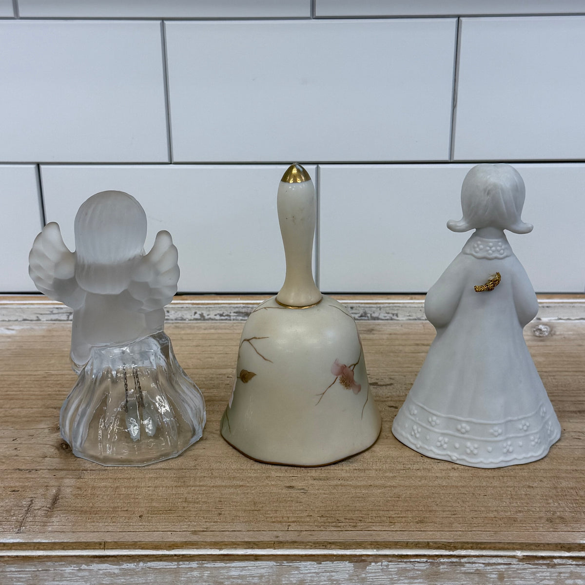 Collectible Bells Brass Porcelain Glass Selection