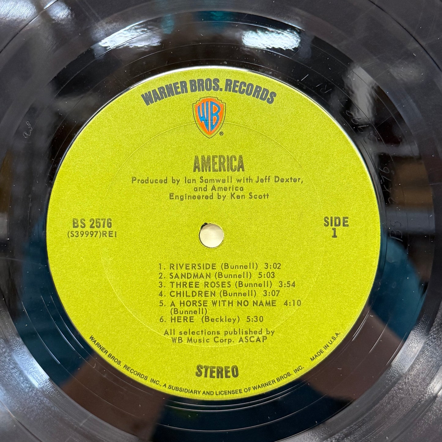 America Self-Titled Debut Vinyl Record LP 1971