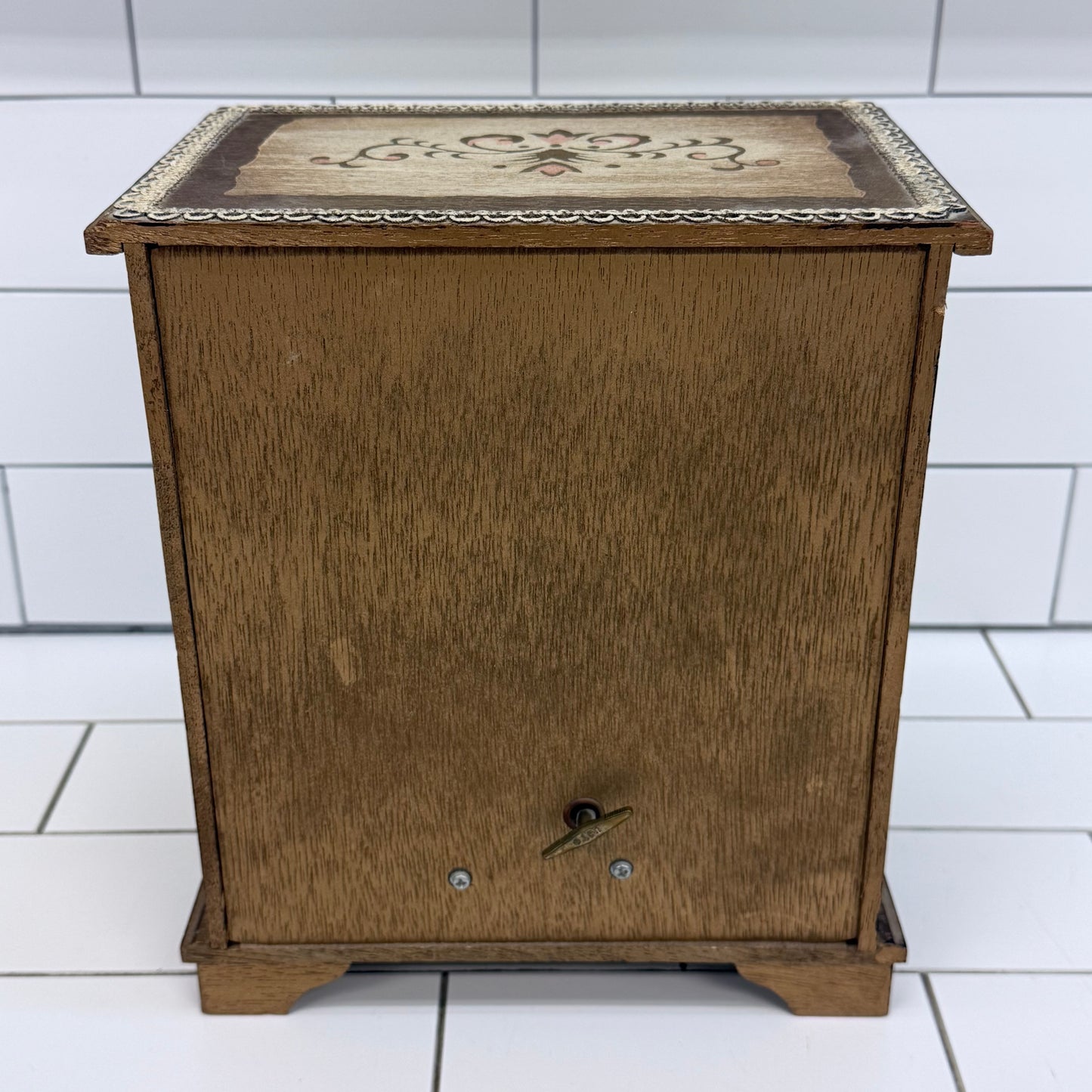 French Provincial Music Box Jewelry Cabinet Chest Vintage