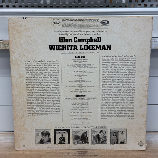 Glen Campbell Wichita Lineman Vinyl LP 1968 — #ST-103