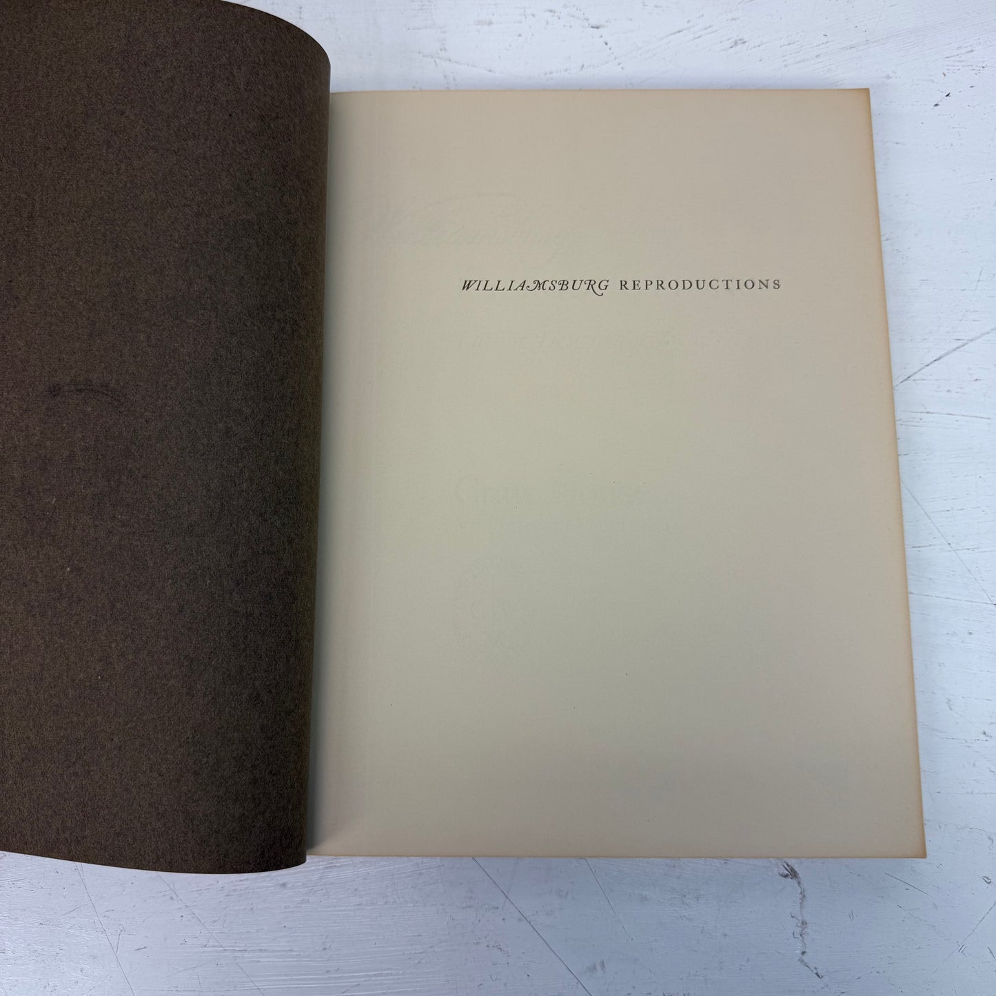 Colonial Williamsburg Restoration Reproductions Paperback, 1973