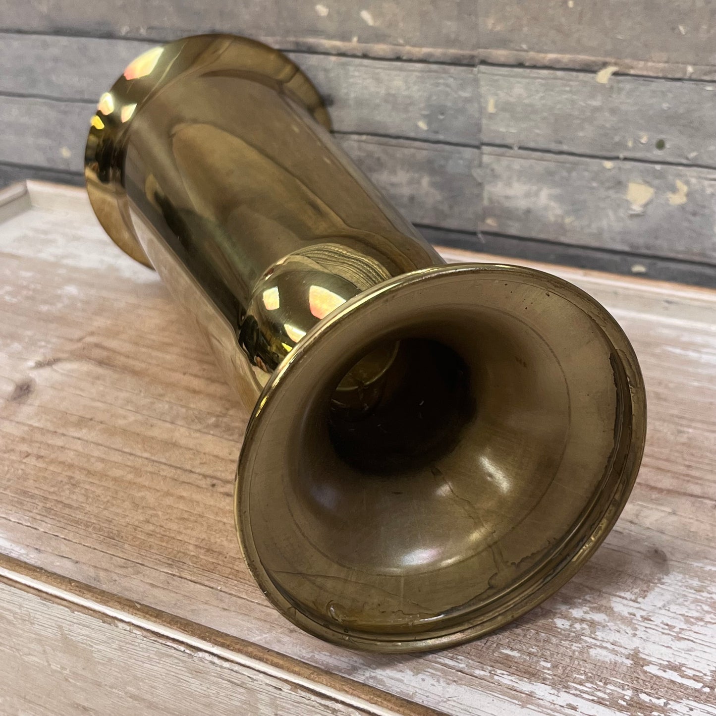Solid Brass Vases, Set of 2