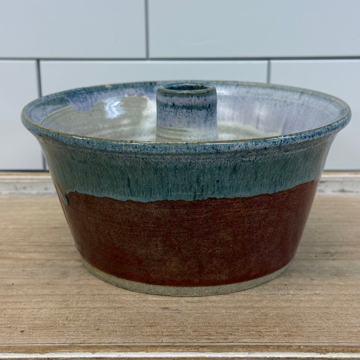 Studio Pottery Stoneware Bundt Cake Pan Ring Mold