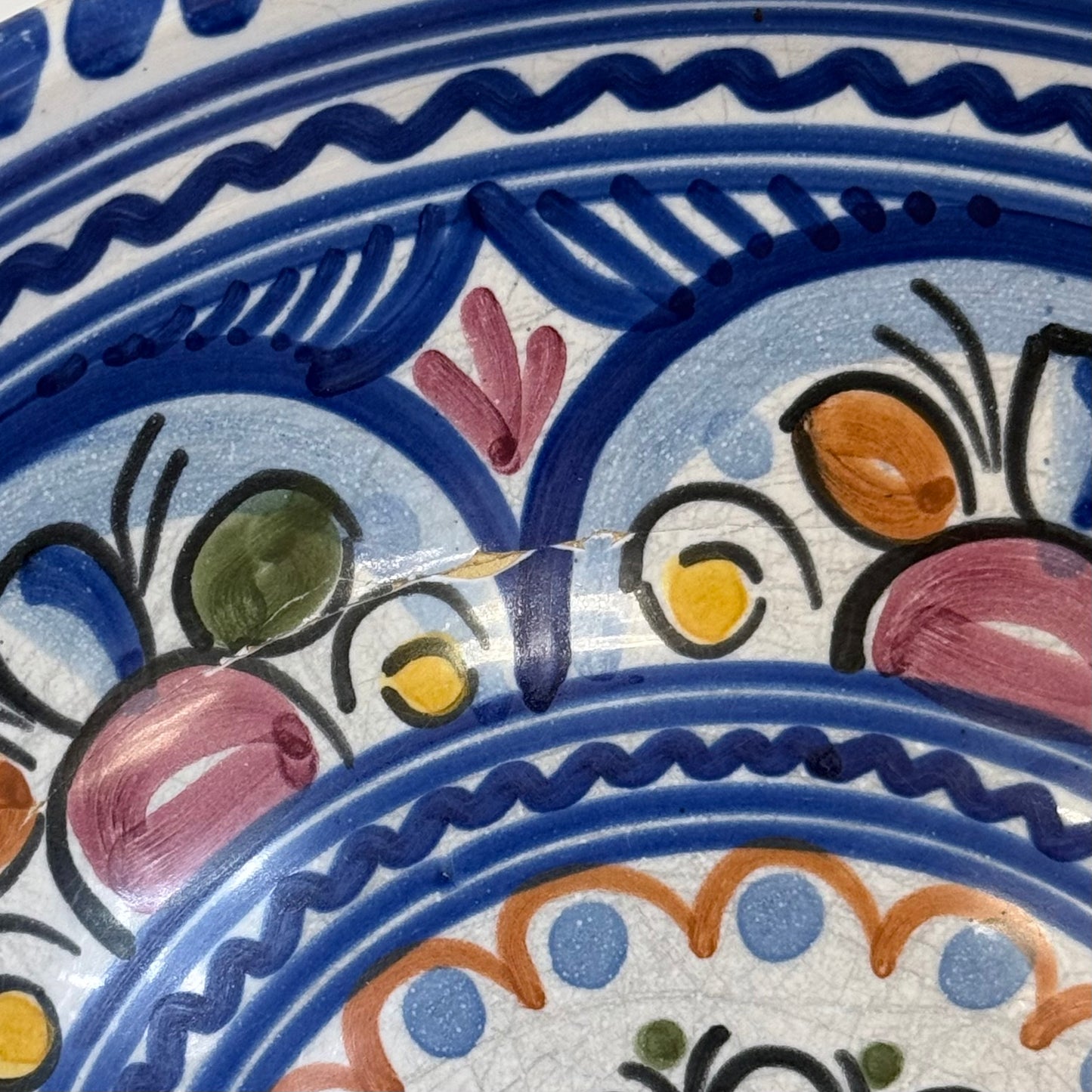 De La Cal Barreira Puente Spanish Floral Ceramic Bowl
