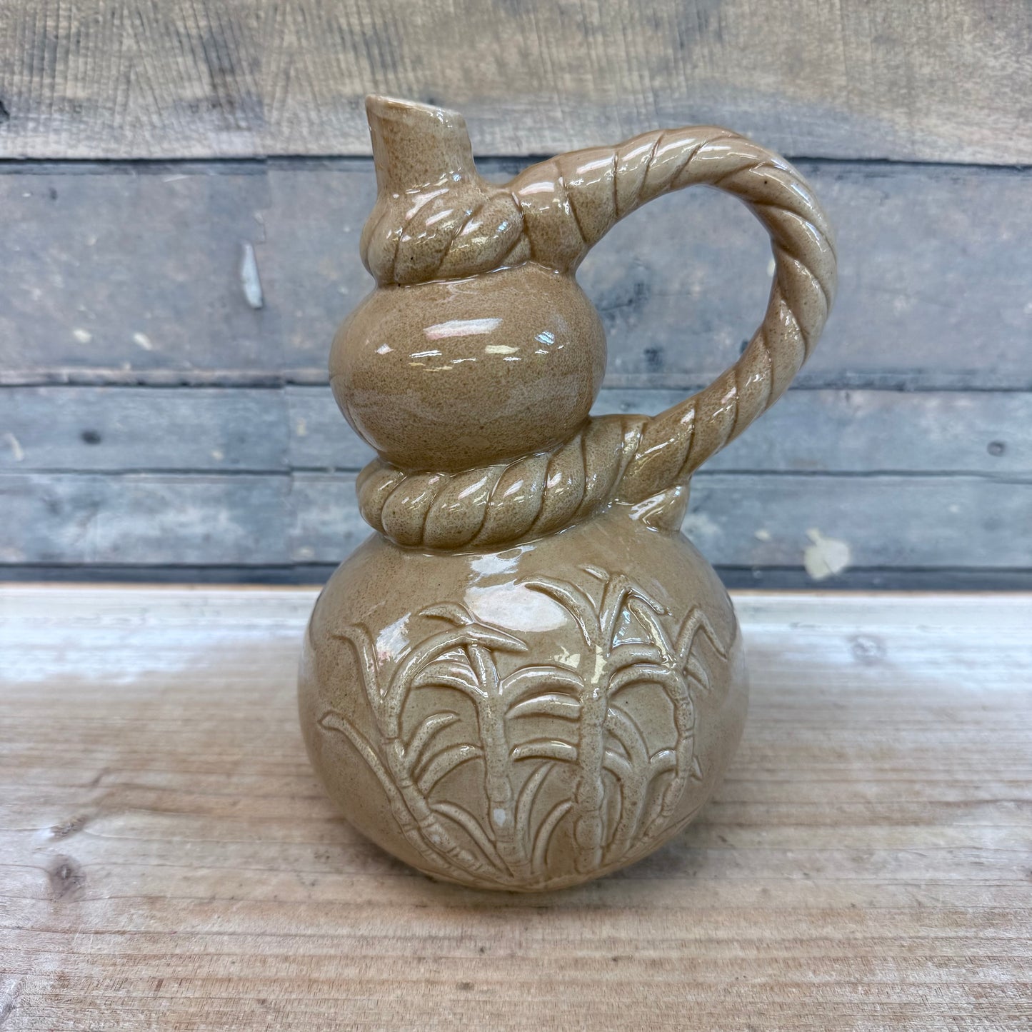 Ypióca Aguardente de Cana stoneware decanter, 1970s