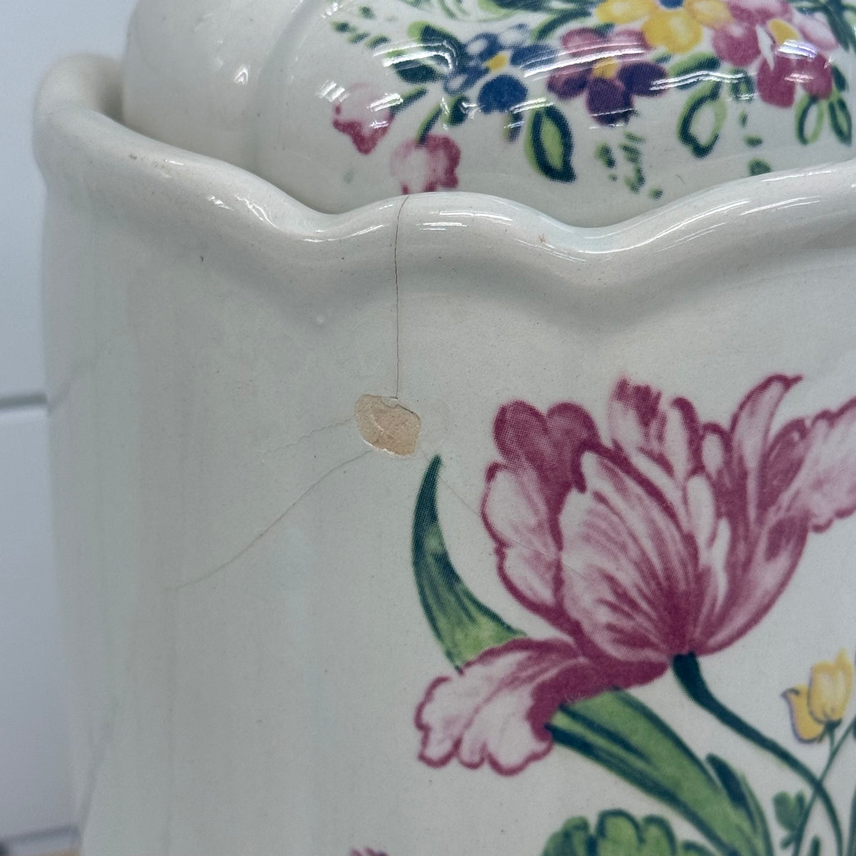 T. Delft's Bleau Floral Ceramic Kitchen Canisters Set of 5