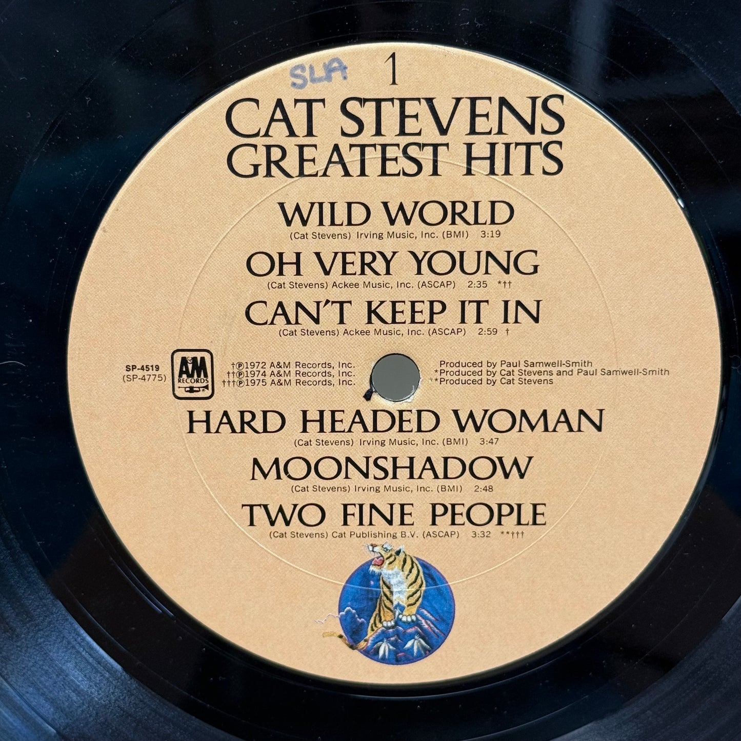 Cat Stevens Greatest Hits Vinyl Record LP 1975 Poster #SP-4519