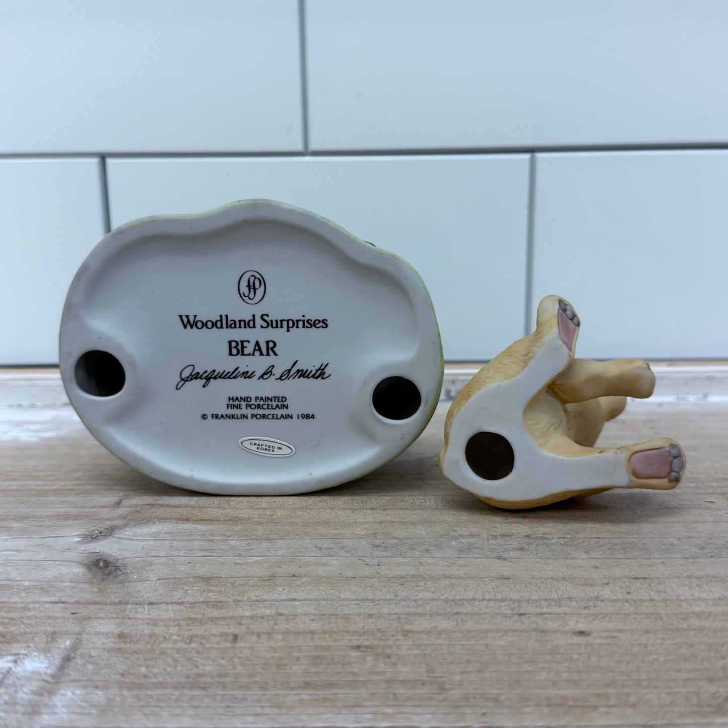 Franklin Mint Woodland Surprises Figurine , Bear 1984