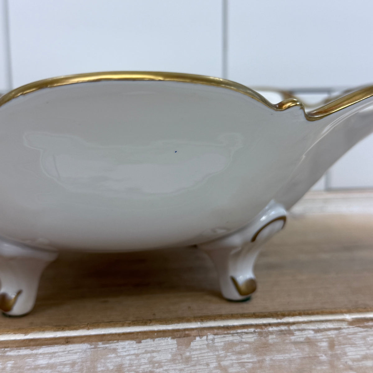 Reichenbach Floral Porcelain Footed Bowl 1970s
