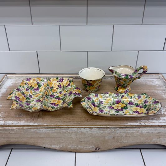 James Kent Primula Chintz Porcelain Set of 4