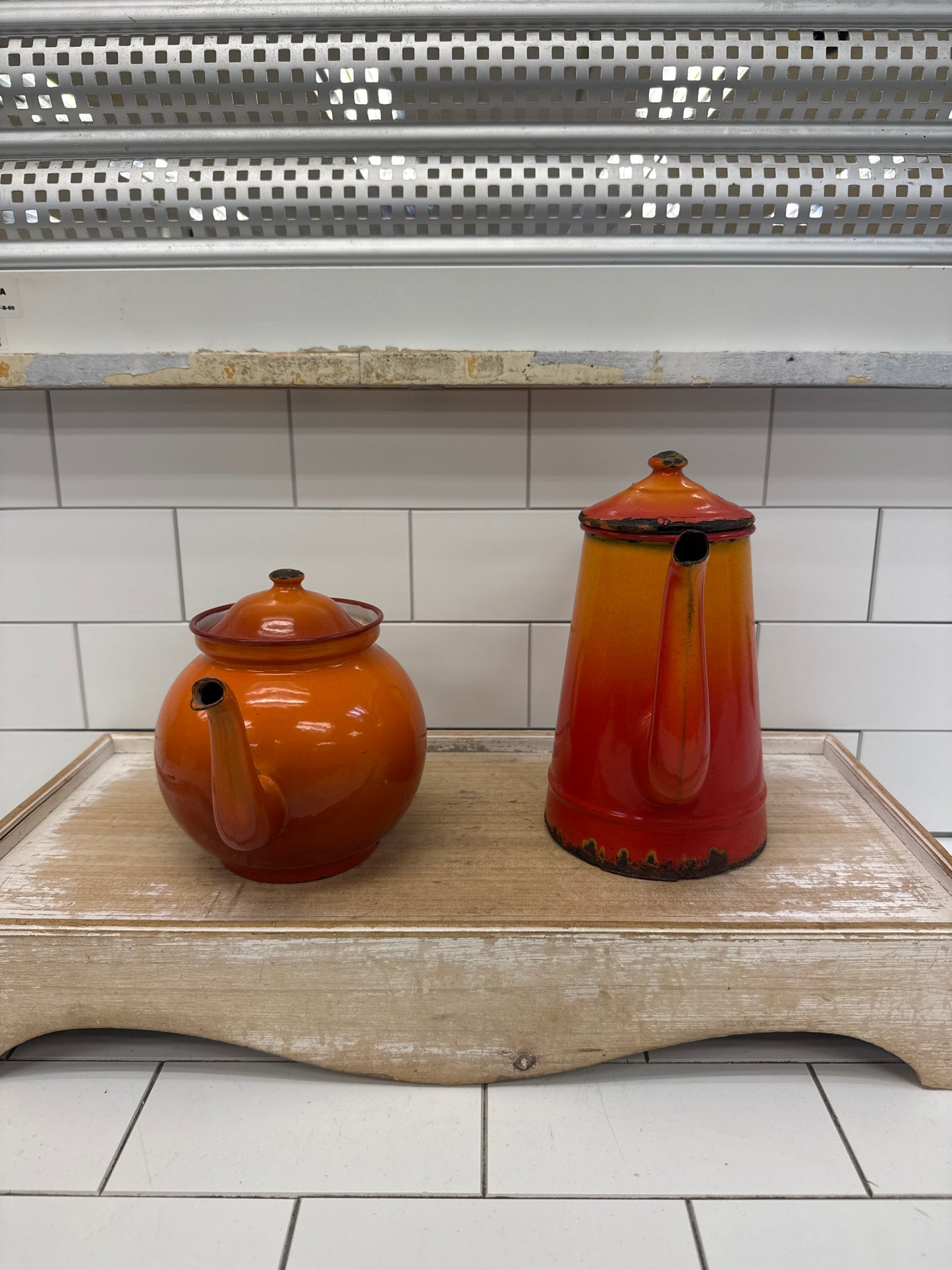 Orange Enamelware Selection