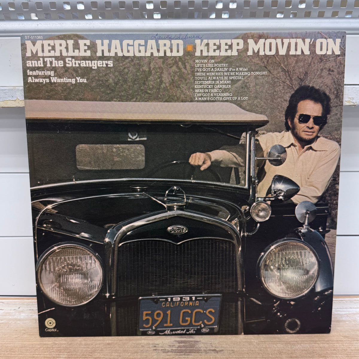 Merle Haggard Keep Movin’ On Vinyl Record, 1975 - ST 511365