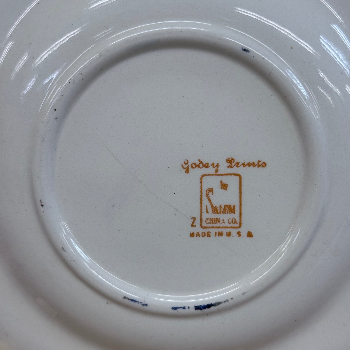 Salem China Victorian Plate Crown Wall Frame 1940s