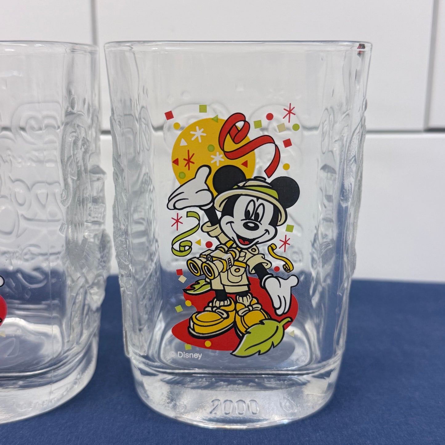 McDonald's Disney World Celebration 2000 Glasses Set of 5 Vintage