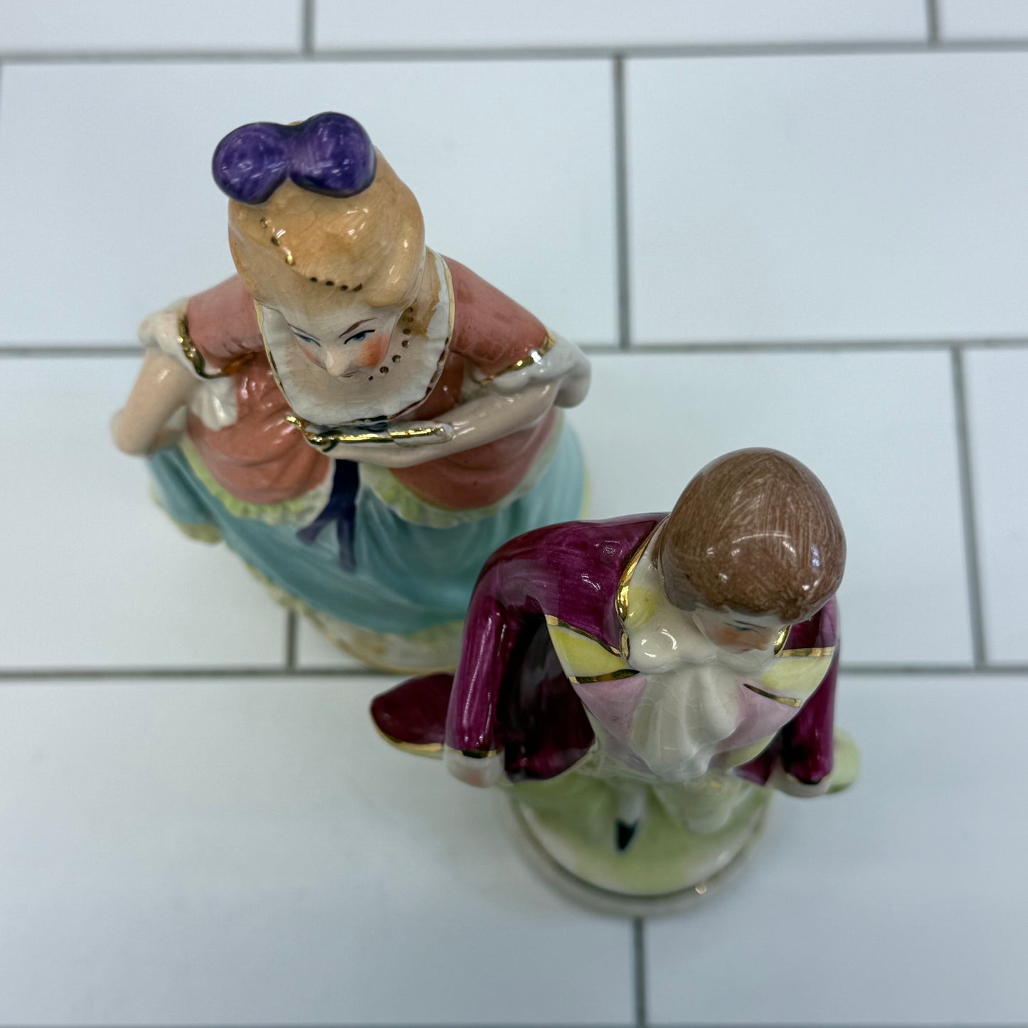 Coventry Courting Couple Figurines, Porcelain Set of 2