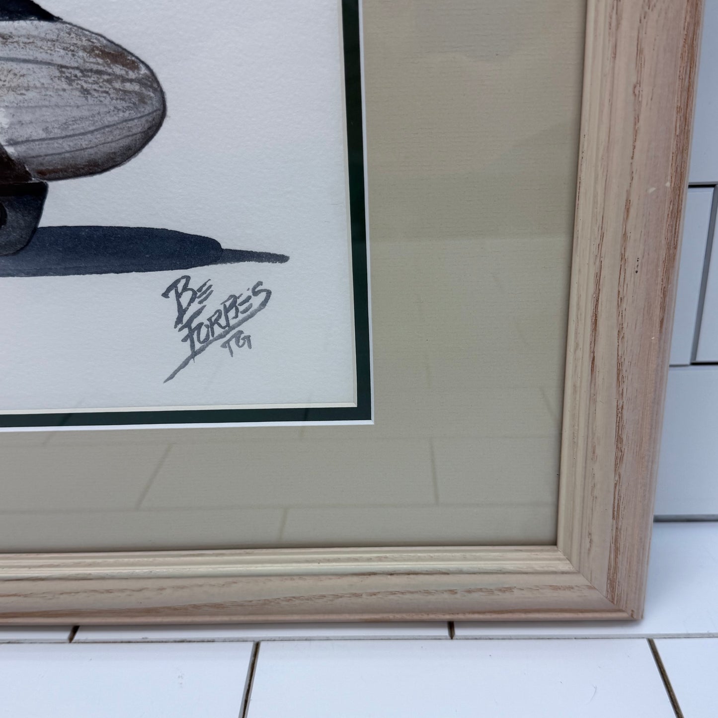 Original Artwork Signed B Forbes Decoy Art Vintage 1991